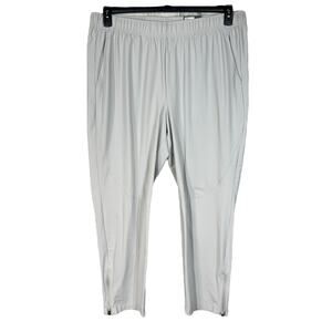 Tek Gear Mens X-Large Tapered Performance Pants Stretch Wicking Zip Ankles Gray